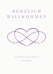 Klick: Details zu Willkommensschild Poster "Infinity" anzeigen Willkommensschild Poster Infinity 50 x 70 cm Poster lila