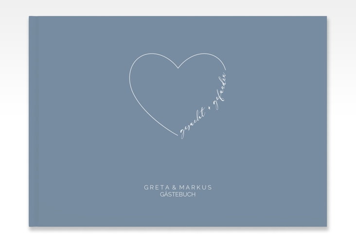 Gästebuch A4 quer Lebenstraum A4 quer, Hardcover blau