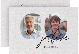 Einladung 60. Geburtstag Jahrzehnte A6 Karte quer weiss