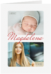 Danksagung Jugendweihe Grown A6 Klappkarte hoch weiss