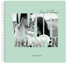 Gästebuch Hochzeit Letters Ringbindung mint