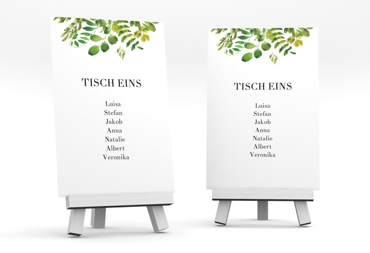 Tischaufsteller Hochzeit Botany Tischaufsteller weiss