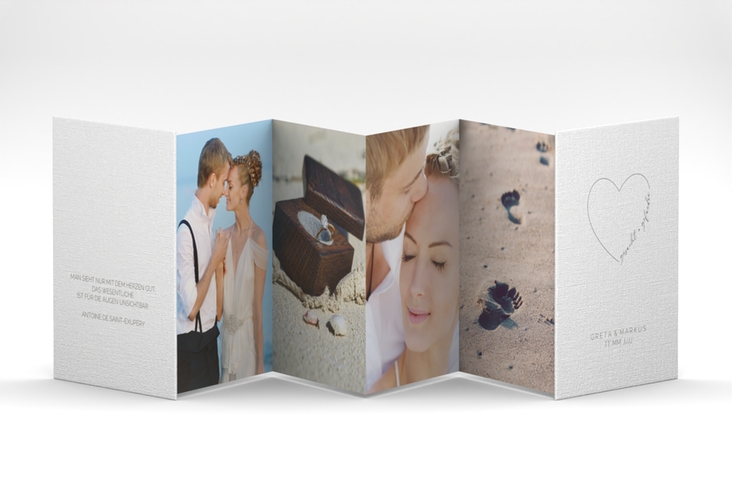 Foto-Leporello Hochzeit Lebenstraum Leporello weiss