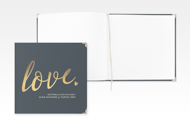 Gästebuch Selection Hochzeit Glam Leinen-Hardcover blau