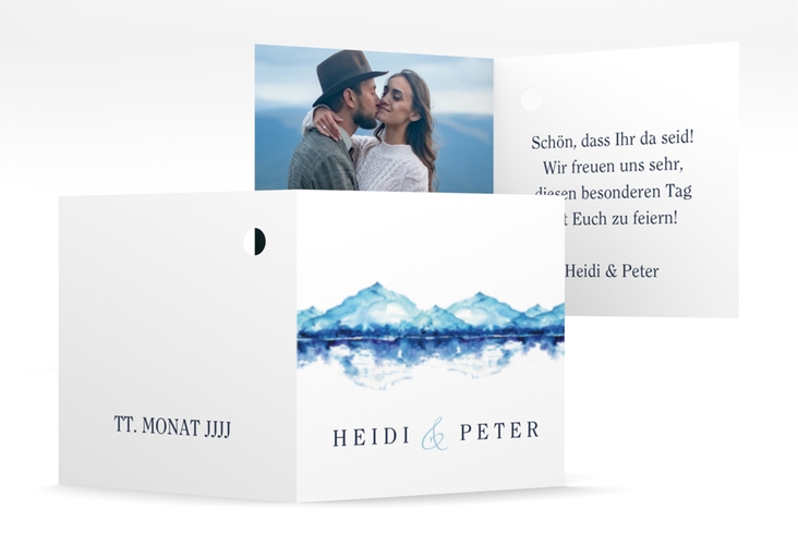 Geschenkanhänger Hochzeit Bergliebe Geschenkanhänger 10er Set mit Gebirgspanorama für Berghochzeit