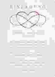 Acryl-Hochzeitseinladung Infinity Acrylkarte hoch rot