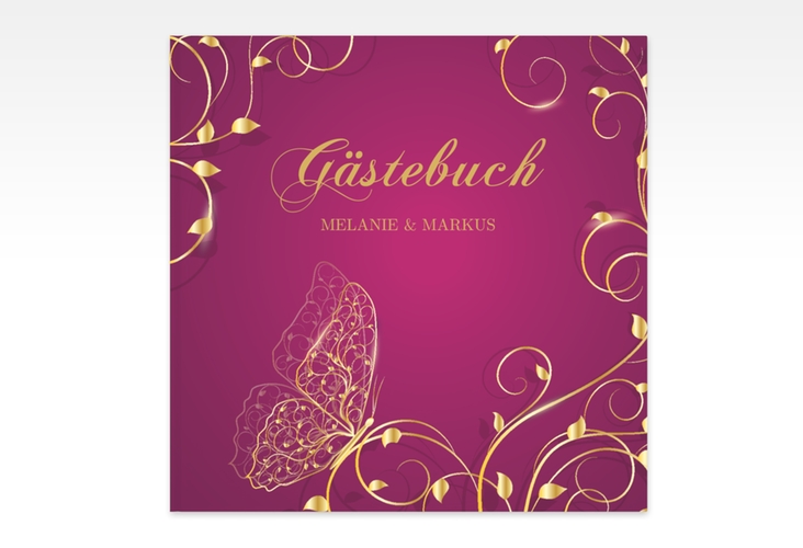 Gästebuch Creation Hochzeit Eternity 20 x 20 cm, Hardcover pink