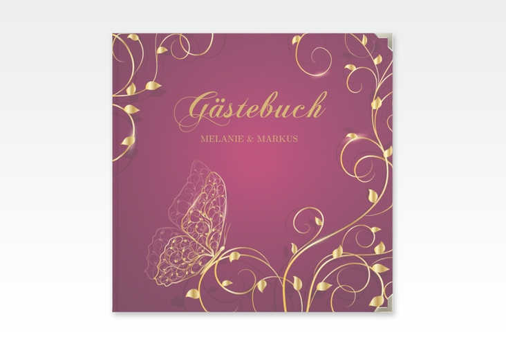 Gästebuch Selection Hochzeit Eternity Leinen-Hardcover pink