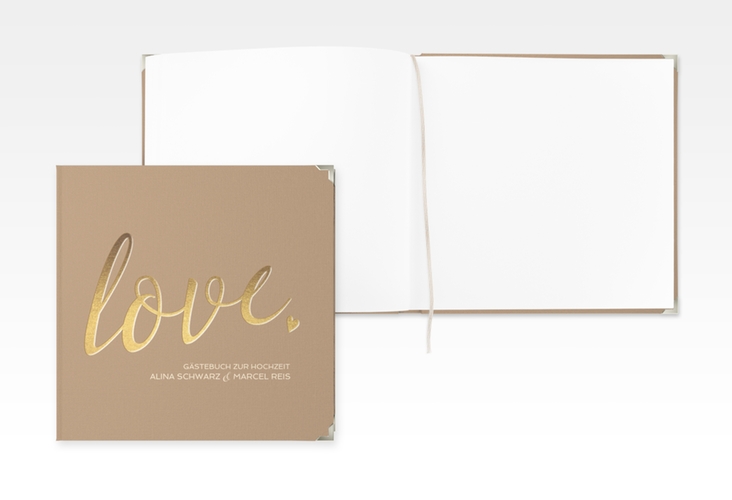 Gästebuch Selection Hochzeit Glam Leinen-Hardcover beige