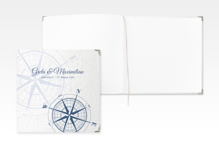 Gästebuch Selection Hochzeit Windrose Leinen-Hardcover