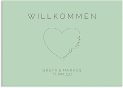 Klick: Details zu Willkommensschild Leinwand "Lebenstraum" anzeigen Willkommensschild Leinwand Lebenstraum 70 x 50 cm Leinwand mint