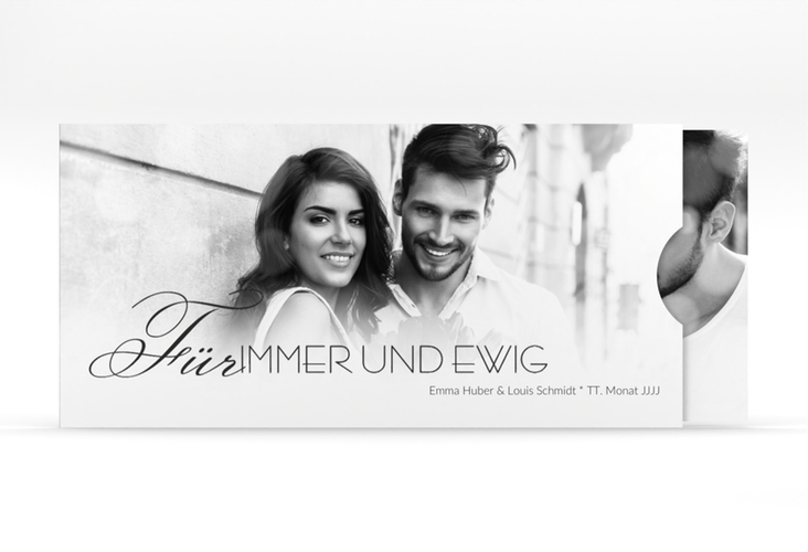 Hochzeitseinladung Bokeh Einsteckkarte weiss