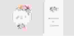Hochzeitseinladung Prachtvoll Wickelfalzkarte + Banderole rosa