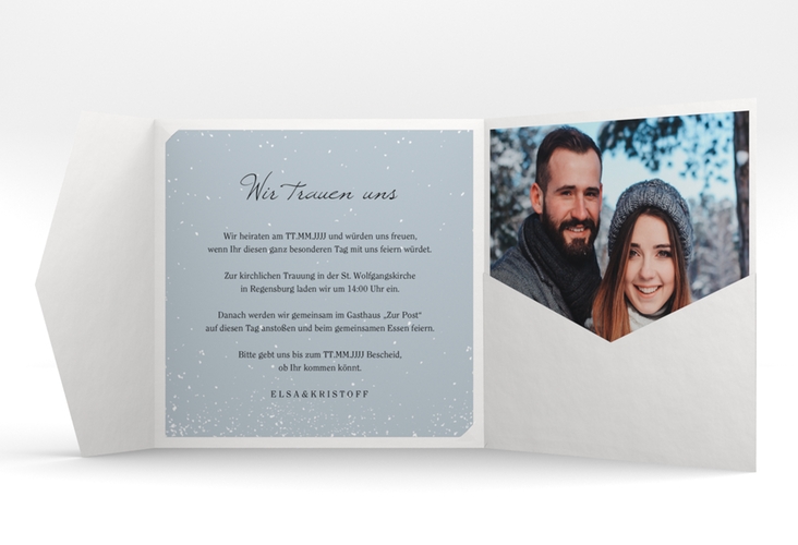 Hochzeitseinladung Winterhochzeit Pocketfold