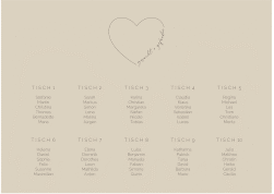 Klick: Details zu Sitzplan Poster Hochzeit "Lebenstraum" anzeigen Sitzplan Poster Hochzeit Lebenstraum 70 x 50 cm Poster beige