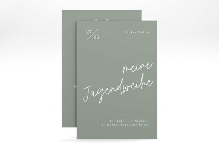 Einladung Jugendweihe Frisch A6 Karte hoch hochglanz