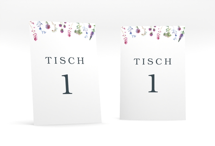 Tischnummer Hochzeit Wildblumen Tischaufsteller