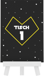 Tischnummer Hochzeit "Starlove"