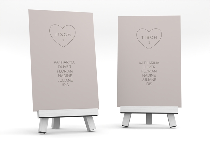 Tischaufsteller Hochzeit Lebenstraum Tischaufsteller grau