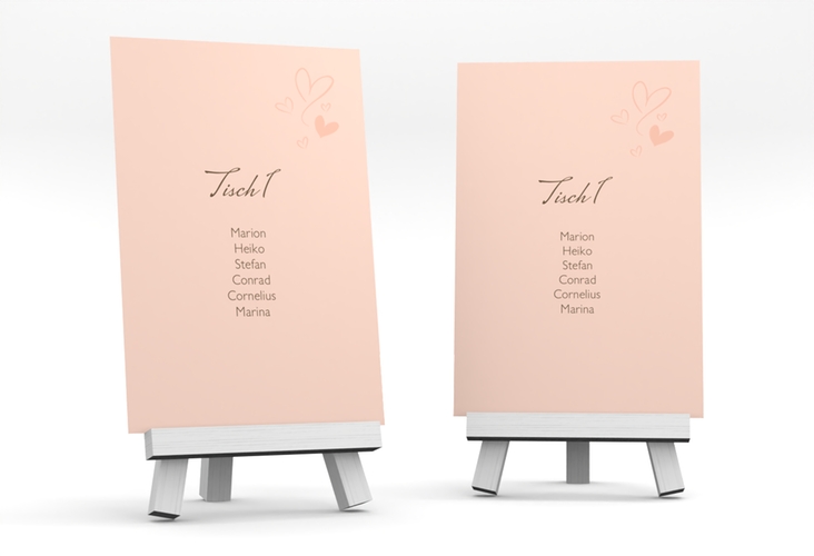 Tischaufsteller Hochzeit Purity Tischaufsteller apricot