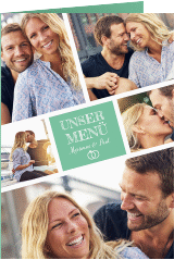 Klick: Details zu Menükarte Hochzeit "Rise" anzeigen Menükarte Hochzeit Rise A5 Klappkarte hoch mint