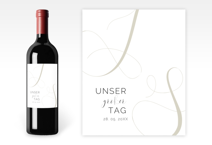 Weinflaschenetikett Hochzeit Eheschliessung Etikett Weinflasche 4er Set