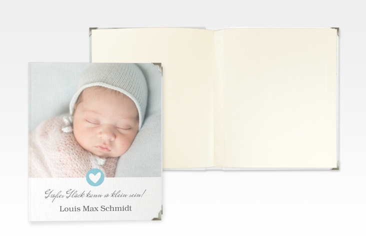 Baby Fotoalbum Herzenswunsch 21 x 25 cm blau