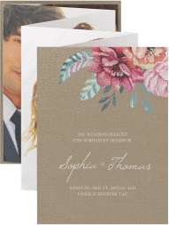 Klick: Details zu Foto-Leporello Hochzeit "Blooming" anzeigen Foto-Leporello Hochzeit Blooming Leporello Kraftpapier