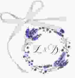Geschenkanhänger Hochzeit "Lavendel" Geschenkanhänger 10er Set weiss