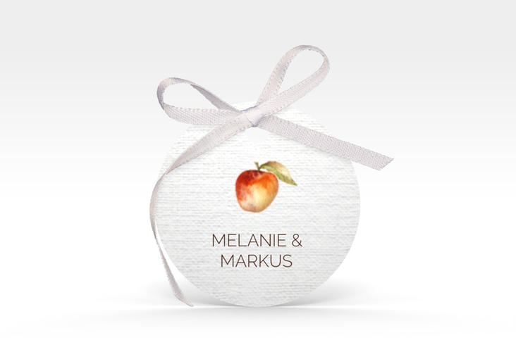Geschenkanhänger Hochzeit Herbstlich Geschenkanhänger, rund weiss