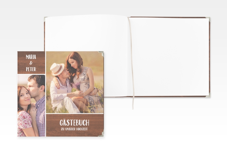Gästebuch Selection Hochzeit Landliebe Leinen-Hardcover braun