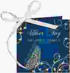 Geschenkanhänger Hochzeit Eternity Geschenkanhänger 10er Set blau