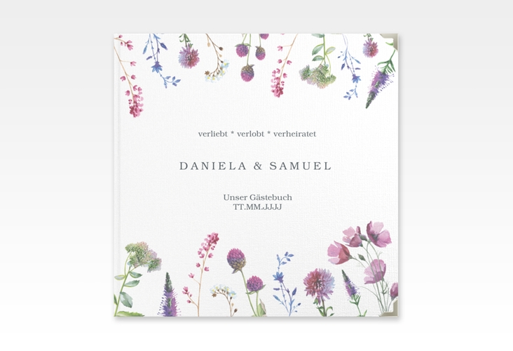 Gästebuch Selection Hochzeit Wildblumen Leinen-Hardcover