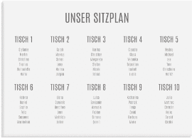 Klick: Details zu Sitzplan Leinwand Hochzeit "Amazing" anzeigen Sitzplan Leinwand Hochzeit "Amazing" 70 x 50 cm Leinwand weiss