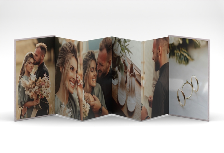 Foto-Leporello Hochzeit Bohemian Leporello flieder