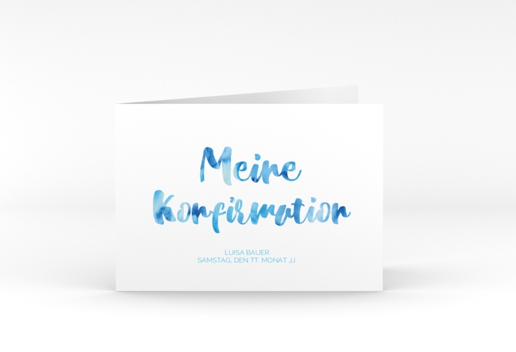 Einladung Konfirmation Grow A6 Klappkarte quer
