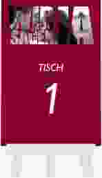 Tischnummer Hochzeit Letters Tischaufsteller rot