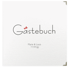 Klick: Details zu Gästebuch Selection Hochzeit "Twohearts" anzeigen Gästebuch Selection Hochzeit Twohearts Leinen-Hardcover rot