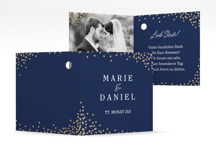 Geschenkanhänger Hochzeit Glitter Geschenkanhänger 10er Set blau hochglanz