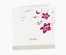 Klick: Details zu Inviti matrimonio collezione Parma anzeigen Inviti matrimonio collezione Parma Quadratische Klappkarte fucsia