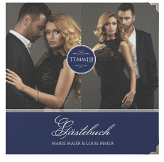 Klick: Details zu Gästebuch Selection Hochzeit "Elegancy" anzeigen Gästebuch Selection Hochzeit Elegancy Leinen-Hardcover blau