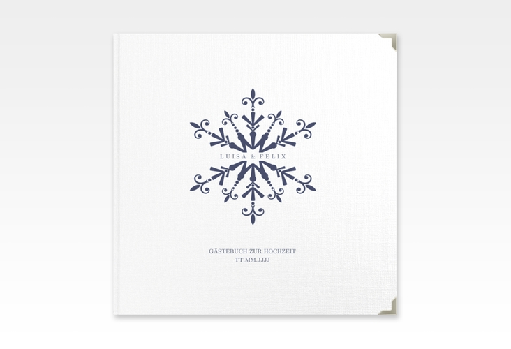 Gästebuch Selection Hochzeit Crystal Leinen-Hardcover weiss mit Eiskristall