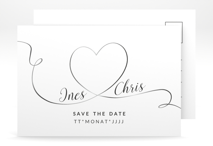 Save the Date-Postkarte Dolce A6 Postkarte weiss