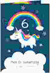 Einladungskarte Kindergeburtstag "Unicorn"
