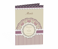 Klick: Details zu Menù matrimonio collezione Sorrento anzeigen Menù matrimonio collezione Sorrento DIN A5 geklappt lila