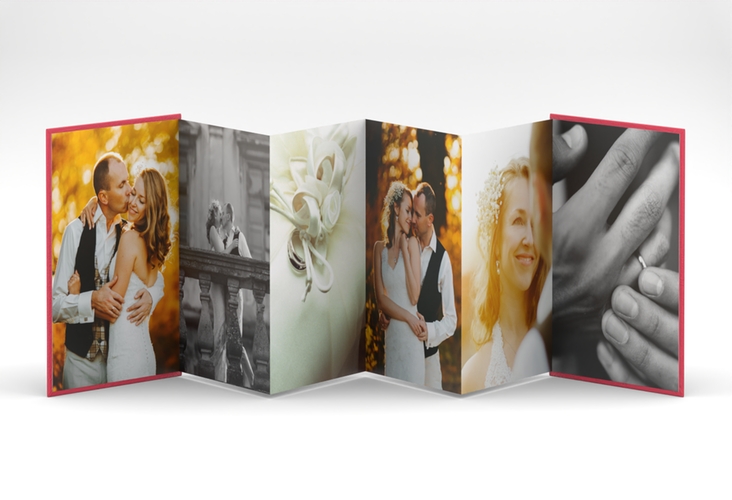 Foto-Leporello Hochzeit Rise Leporello pink