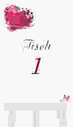 Tischnummer Hochzeit Mailand Tischaufsteller pink