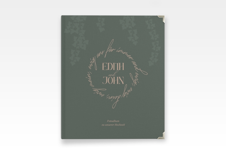 Hochzeitsalbum Efeugrün 21 x 25 cm gruen im Fantasy-Elfen-Design mit Efeu