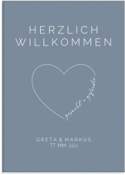 Klick: Details zu Willkommensschild Leinwand "Lebenstraum" anzeigen Willkommensschild Leinwand Lebenstraum 50 x 70 cm Leinwand blau
