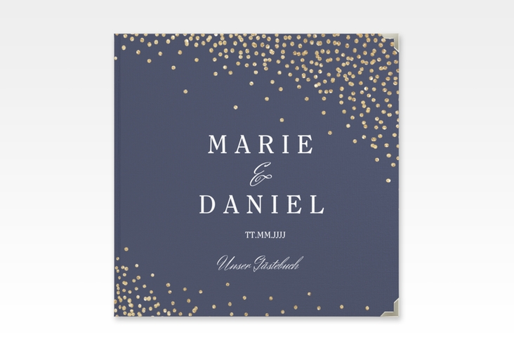 Gästebuch Selection Hochzeit Glitter Leinen-Hardcover blau
